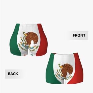 Mexican Flag High-Waisted Shorts